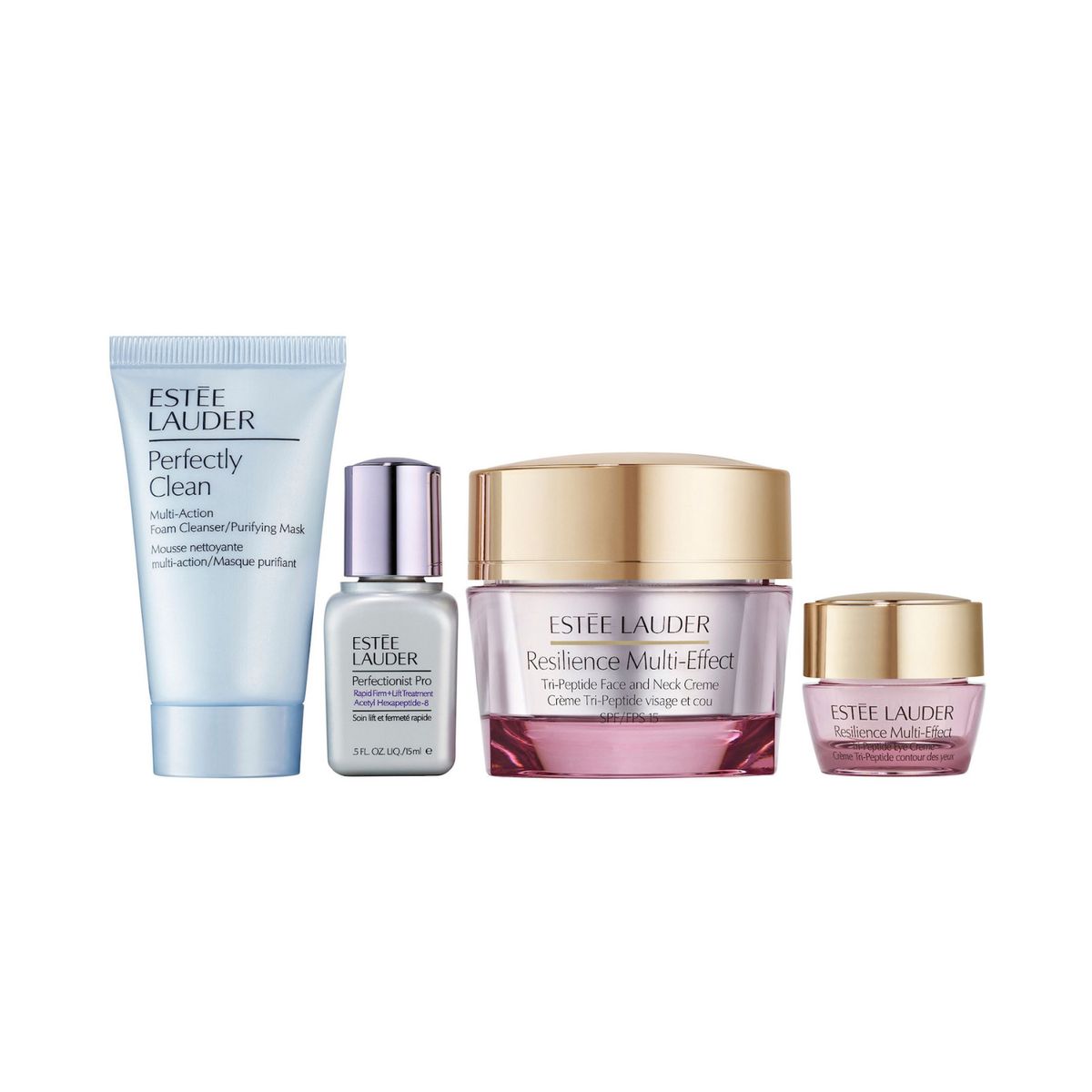 ESTEE LAUDER - Set Tratamiento antiedad Rostro Resilience Holiday Estee Lauder Incluye 4 productos