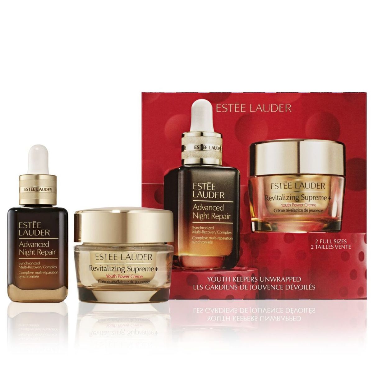 ESTEE LAUDER - Set Tratamiento reafirmante Levanta + Reafirma + Ilumina Rostro Suero + Humectante Holiday Estee Lauder Incluye 2 productos