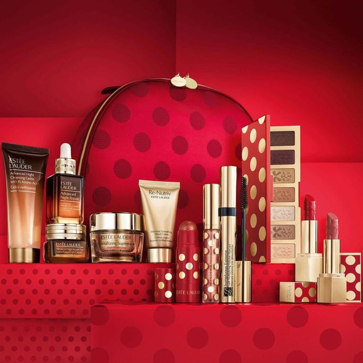 ESTEE LAUDER - Set de maquillaje rostro Estée Lauder 8 favoritos en tamaño completo + otros Blockbuster Edición Limitada Incluye 10 productos 