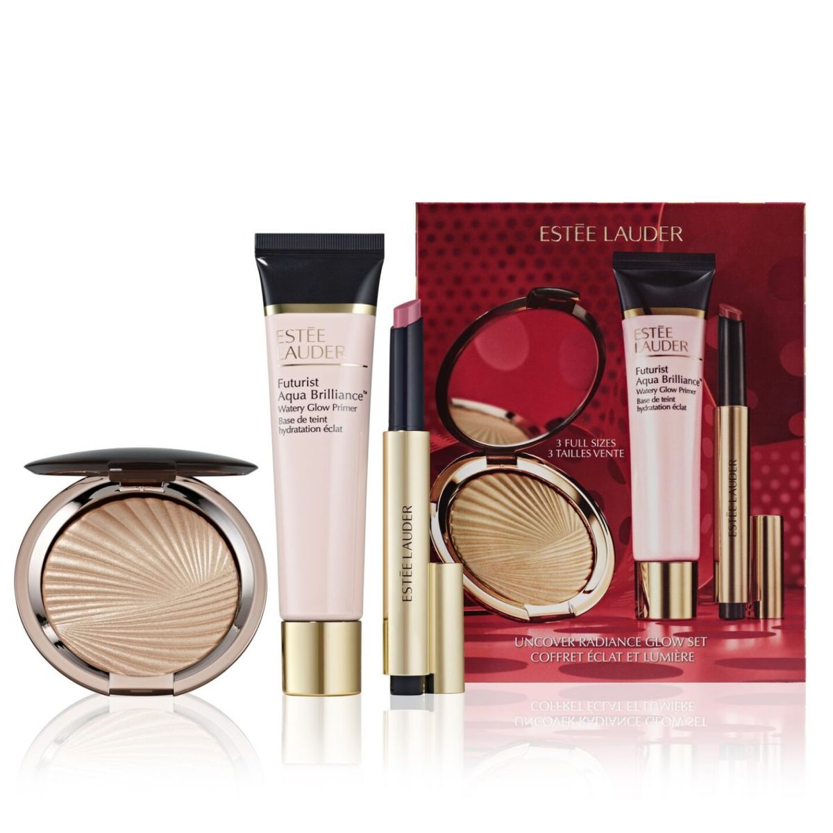 ESTEE LAUDER - Set de maquillaje rostro Estée Lauder Uncover Radiance Holiday Incluye 3 productos 