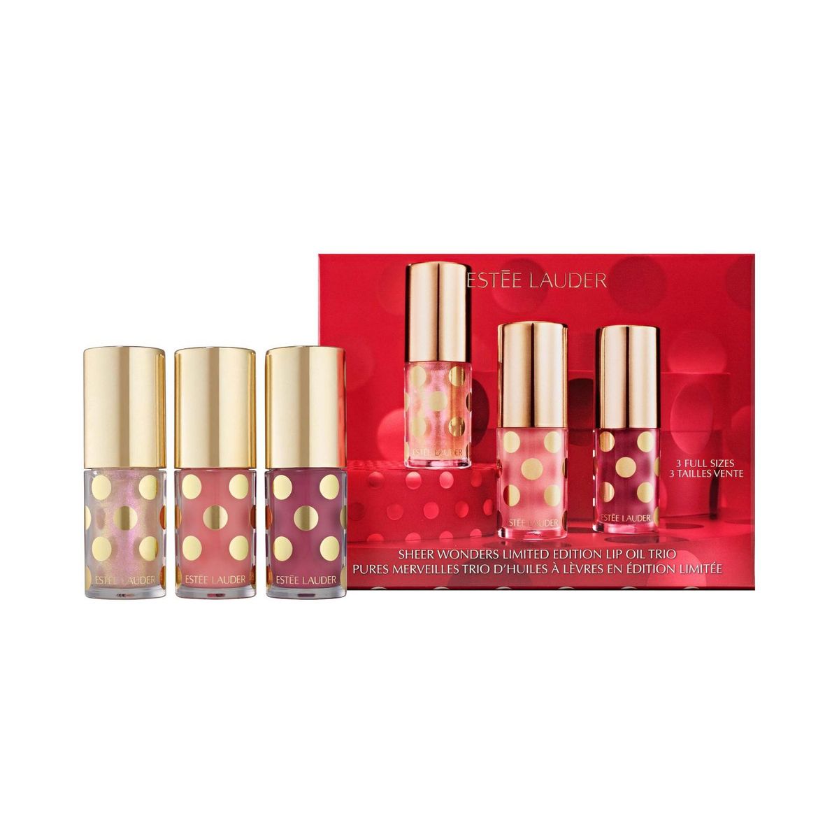 ESTEE LAUDER - Set Labial líquido 3PC LIP OIL SET Estee Lauder incluye 3 productos