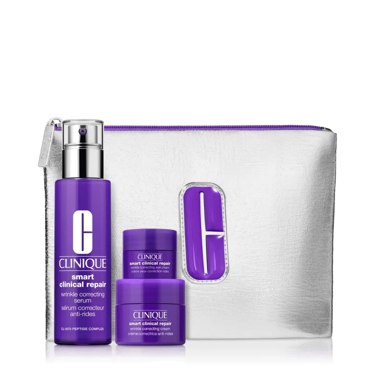 CLINIQUE - Set Tratamiento antiedad Rostro De-Aging Experts: Smart Clinical Repair¿ Holiday Clinique Incluye 3 productos