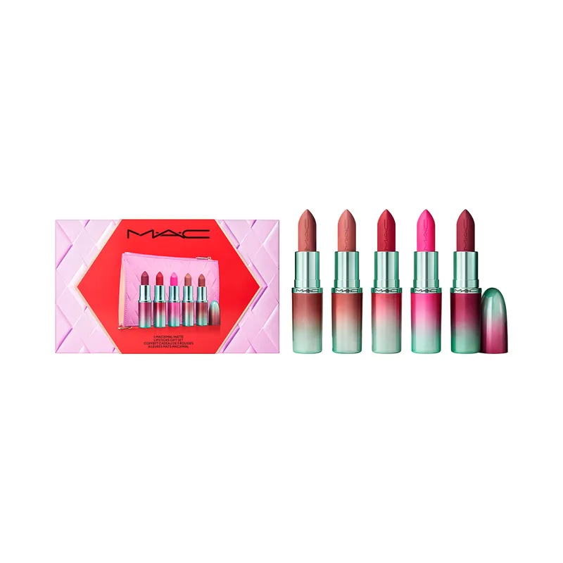 MAC COSMETICS - Set de maquillaje labios Less Is Bore Lip Kit x5 Mac Cosmetics incluye 5 productos