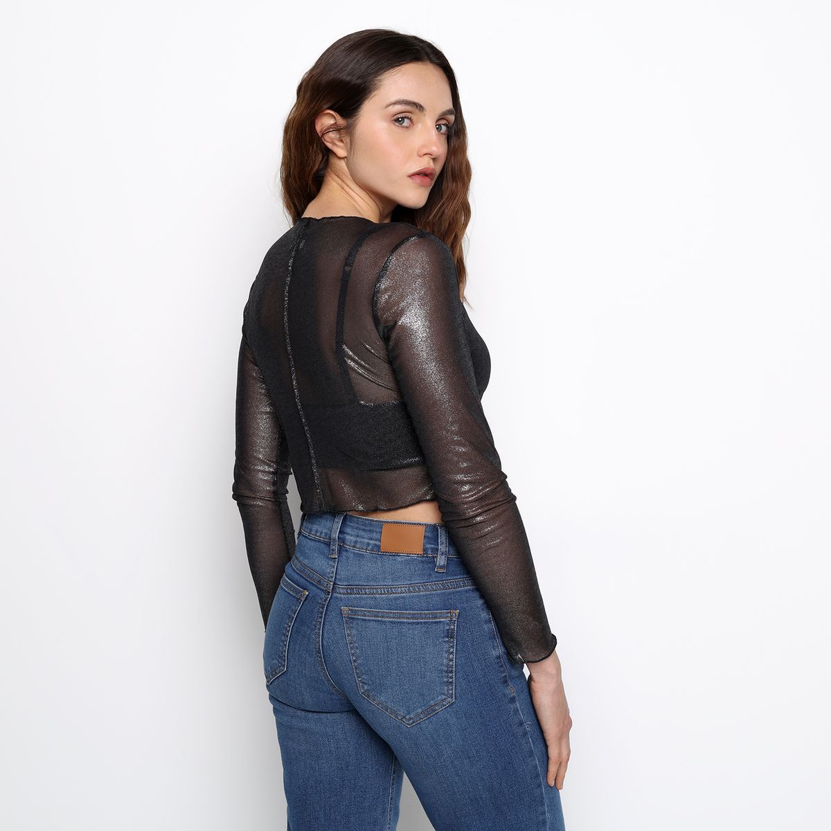 DENIMLAB - Top esqueleto Mujer Con transparencia Manga larga Denimlab