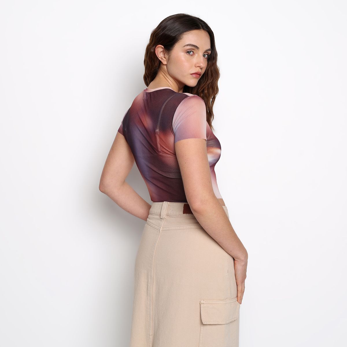 DENIMLAB - Top esqueleto Mujer Con transparencia Manga larga Denimlab