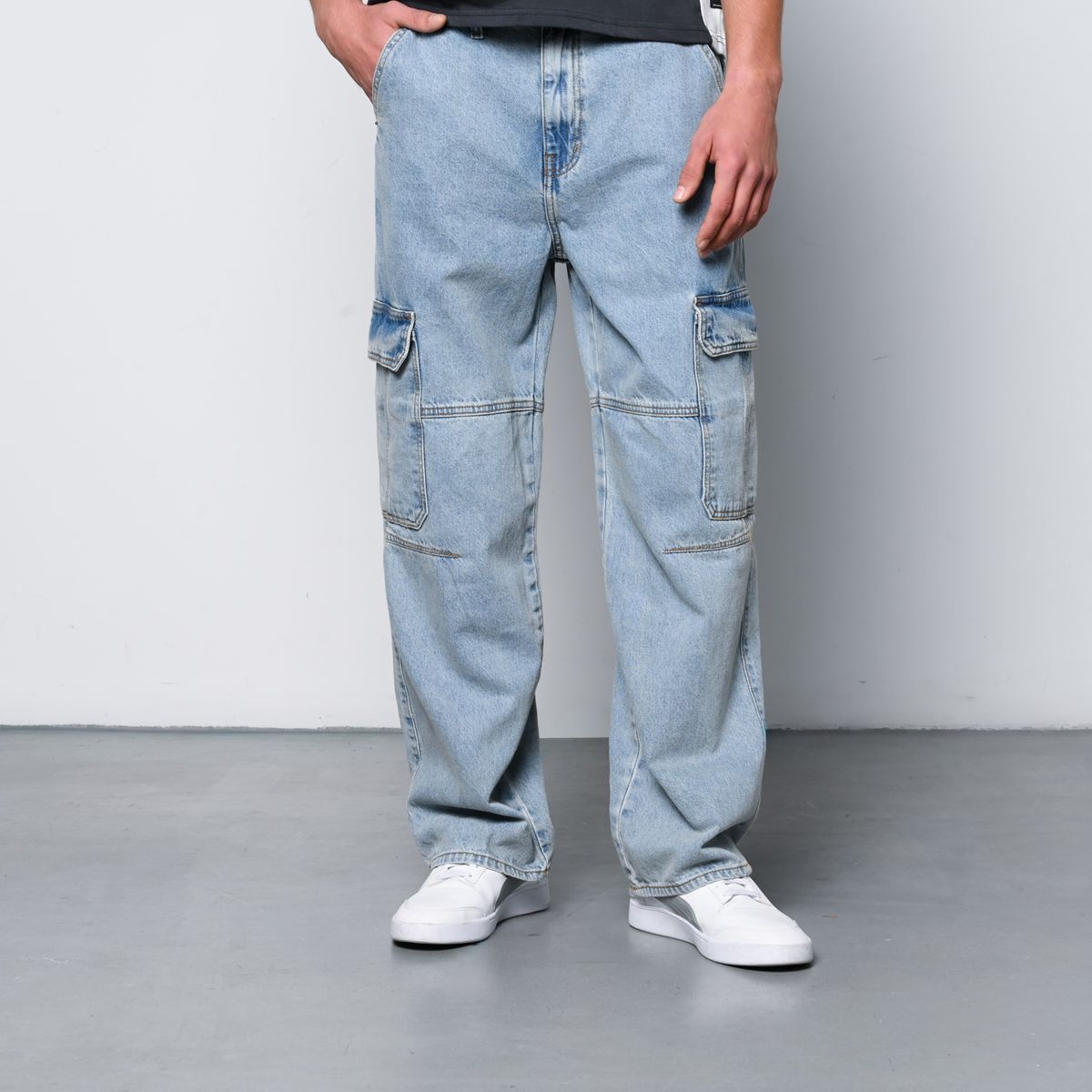 DENIMLAB - Jean Cargo Hombre Baggy Denimlab Largo 32