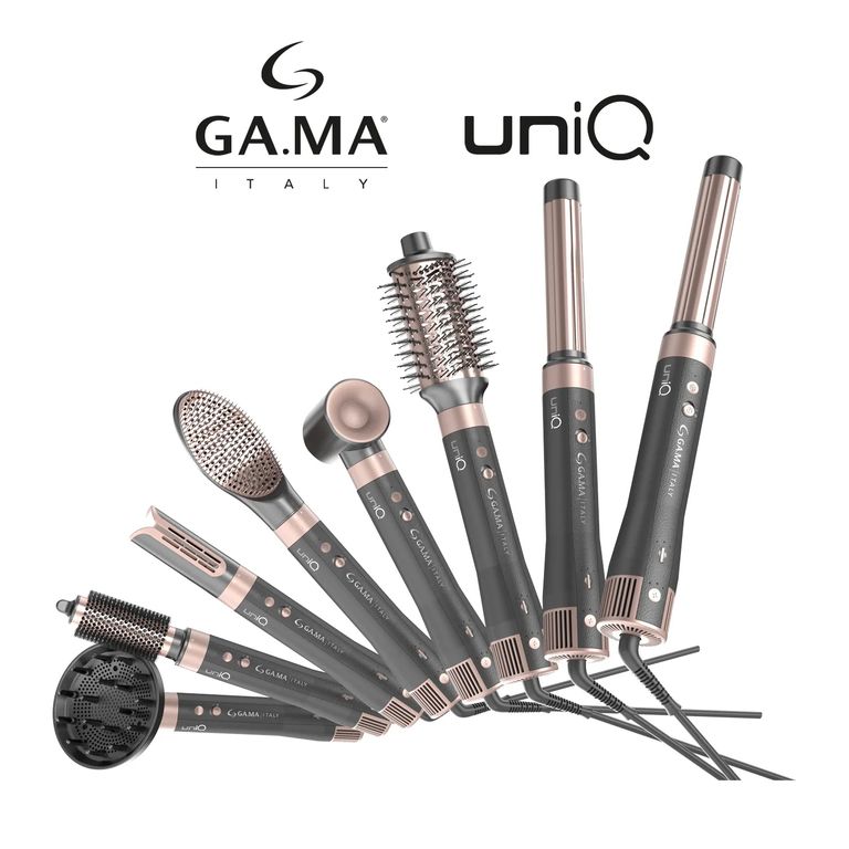 Multiestilizador GAMA Uniq | 8 Accesorios | Alisa, Seca y ondula