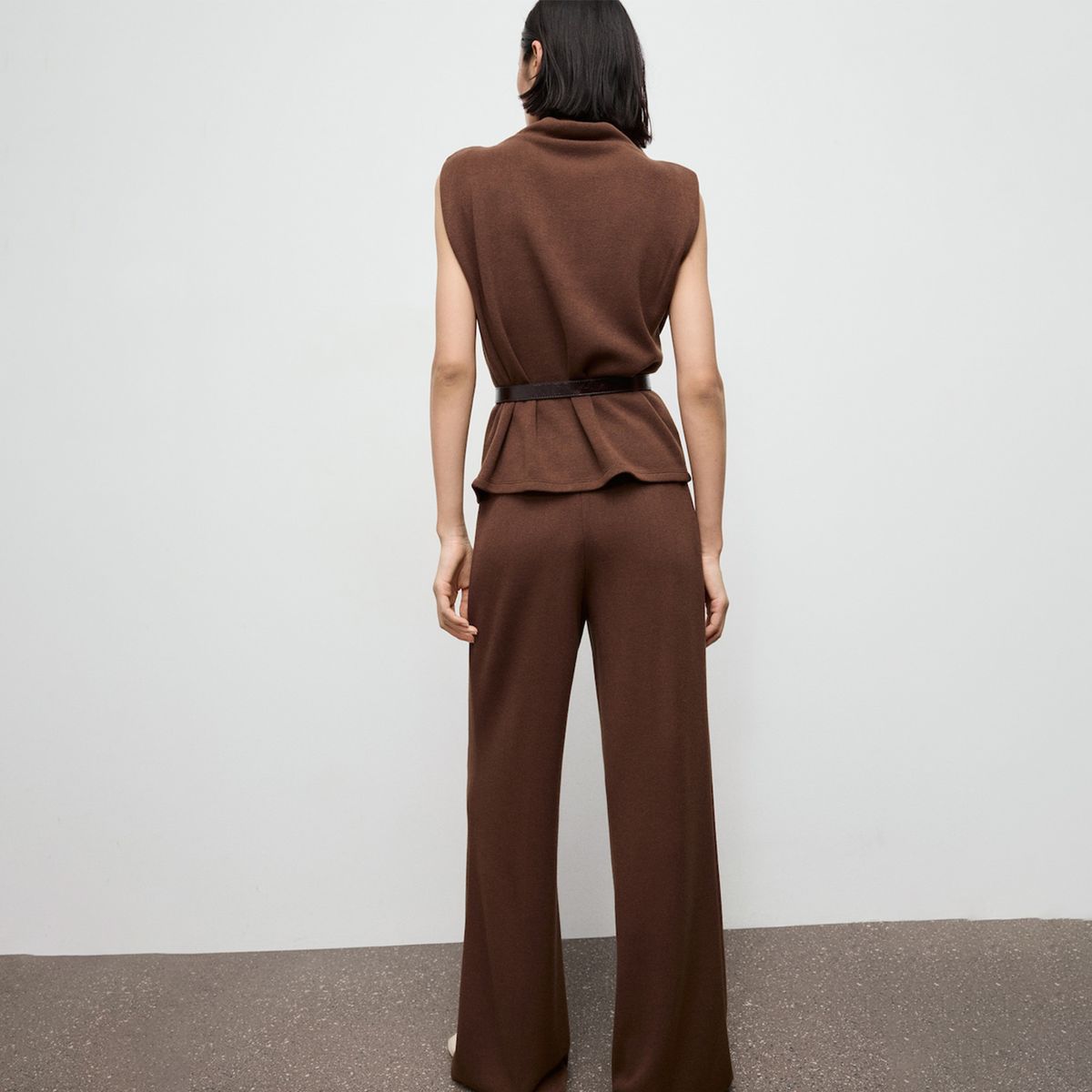 MANGO - Pantalón Recto Mujer Tiro medio Mango