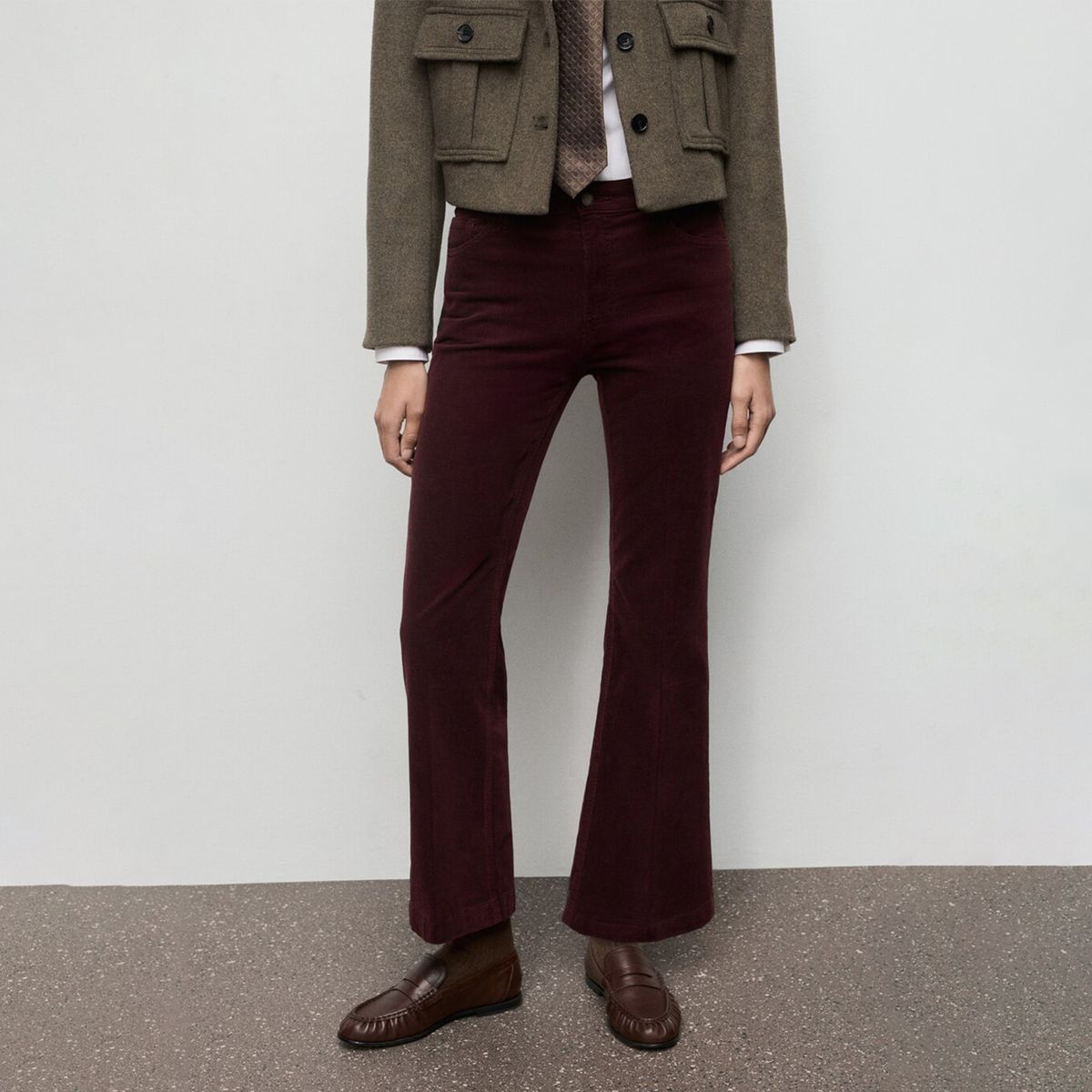 MANGO - Jean Flare Mujer Tiro medio Mango