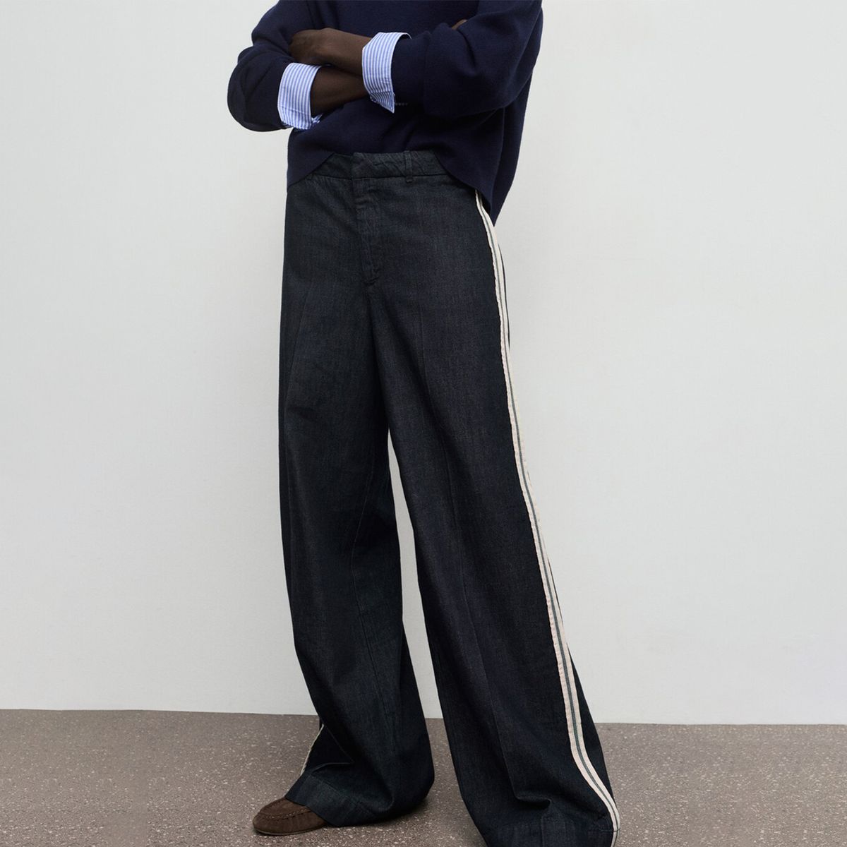 MANGO - Jean Wide leg Mujer Tiro bajo Mango