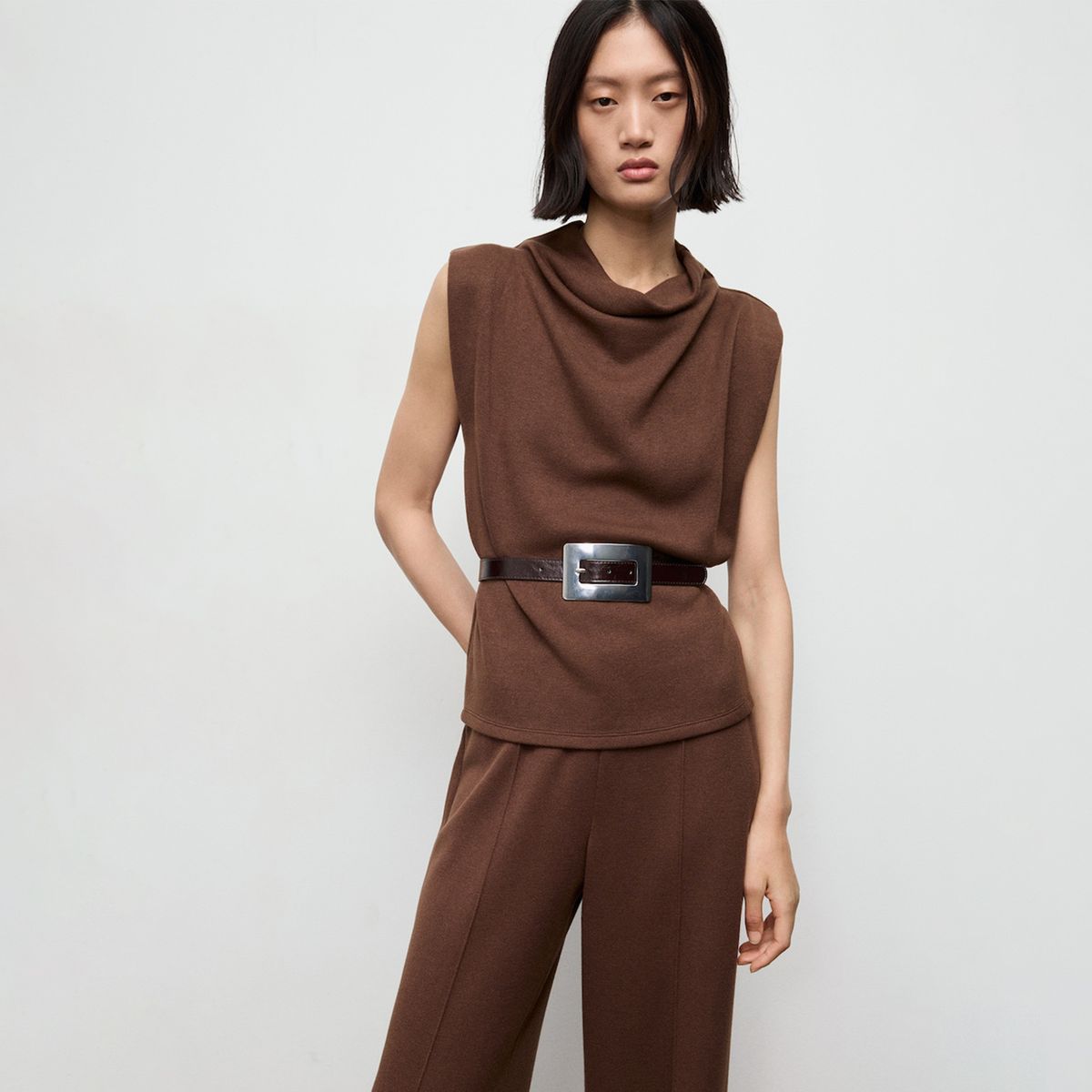 MANGO - Blusa Mujer Sin mangas Mango