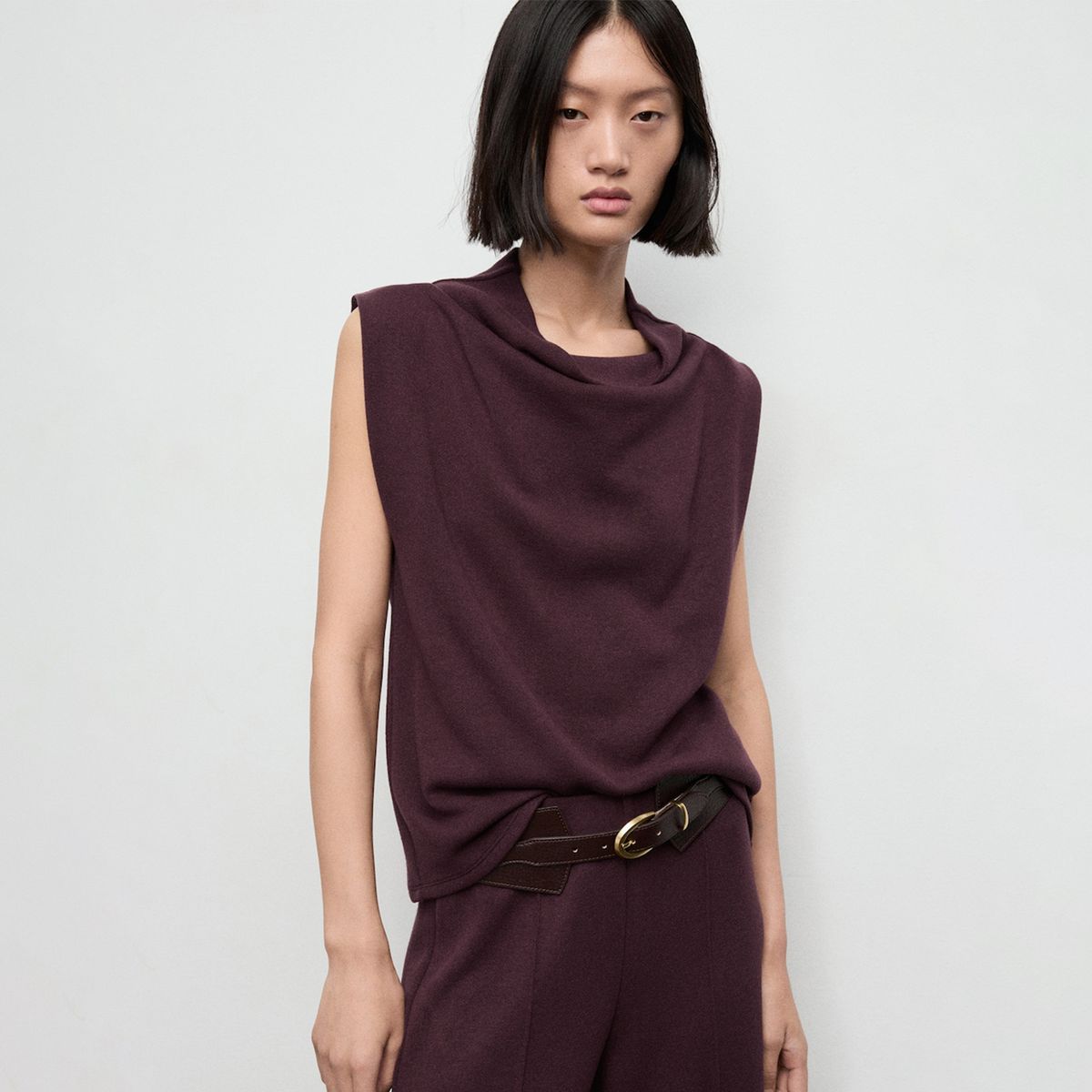 MANGO - Blusa Mujer Sin mangas Mango