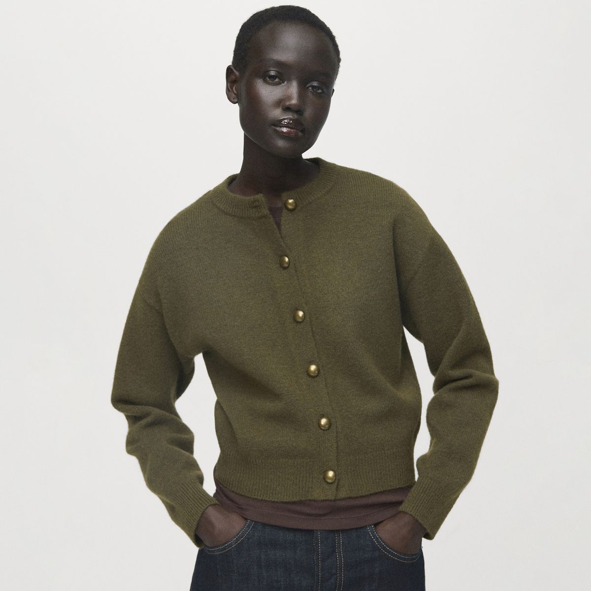 MANGO - Saco Mujer Tejido Mango