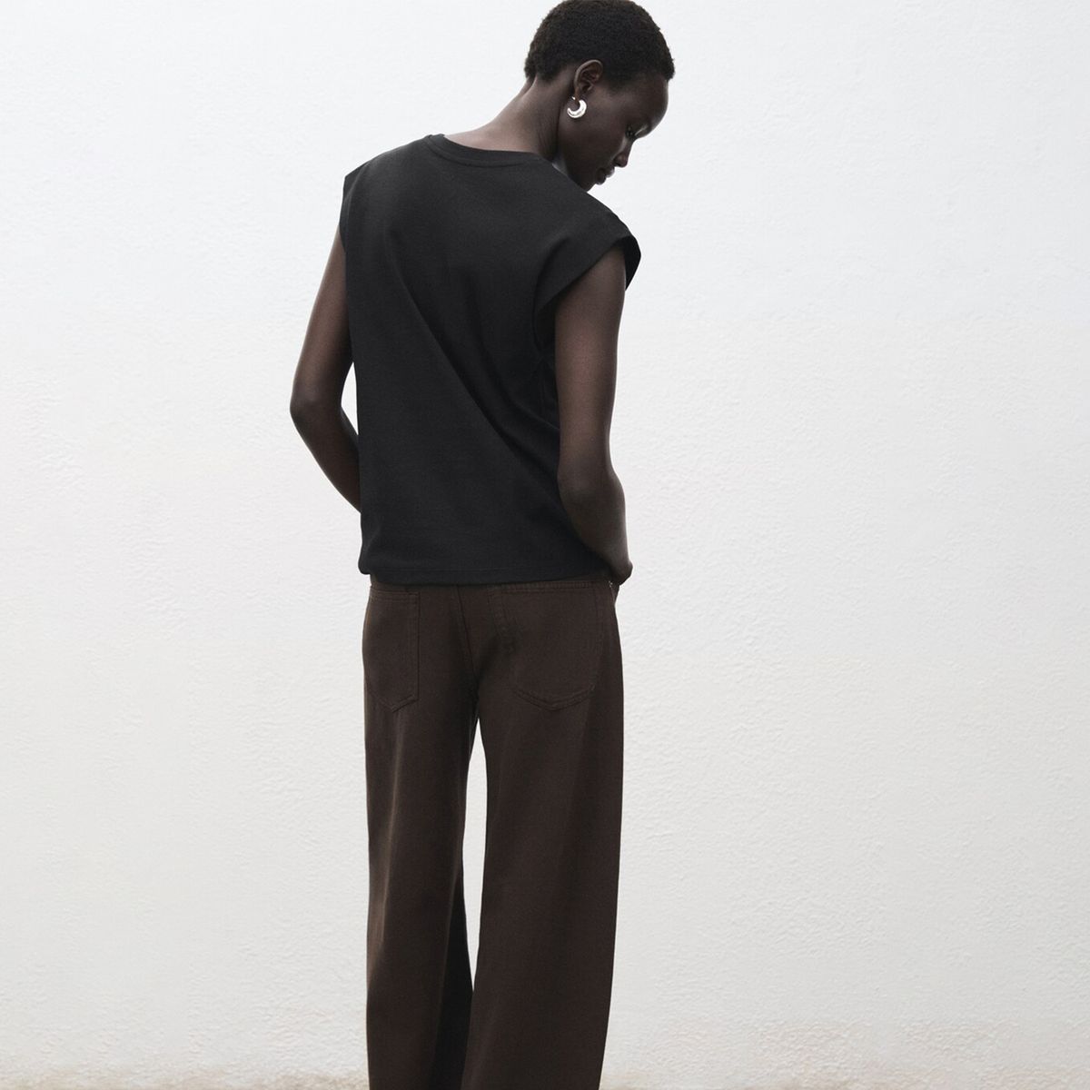 MANGO - Camiseta Mujer Sin mangas Mango