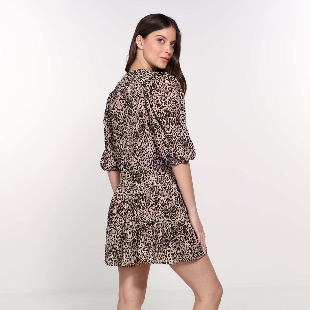 BASEMENT - Vestido Mujer Corto Casual con Estampado Basement