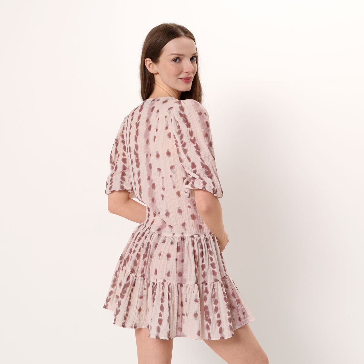 BASEMENT - Vestido Mujer Corto Casual con Estampado Basement