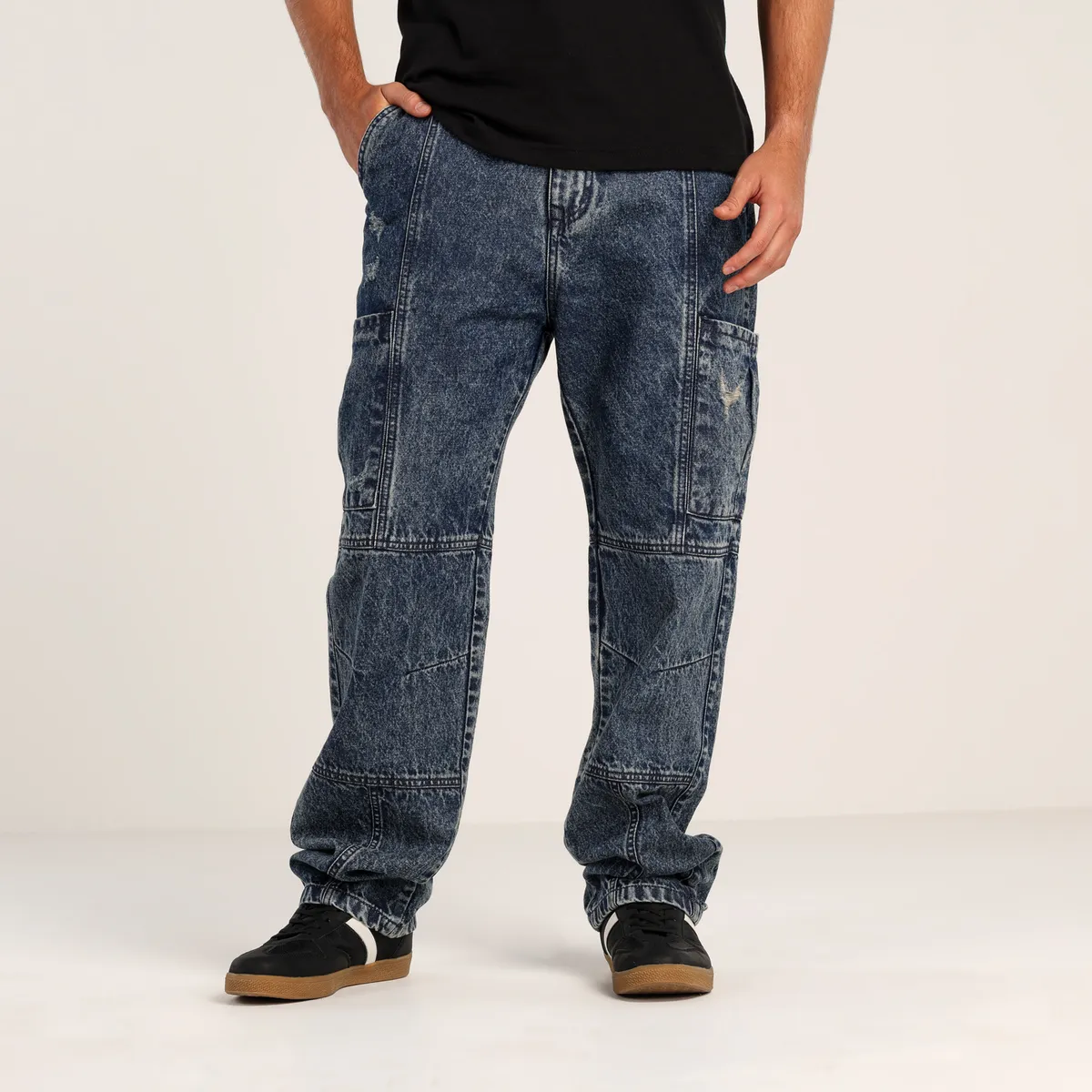 MOSSIMO - Jean 5 Bolsillos Hombre Baggy de Algodón Mossimo