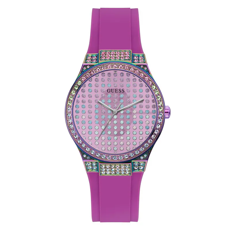 GUESS - Reloj Guess Mujer Radiance. Reloj Silicona Morado GW0482L2