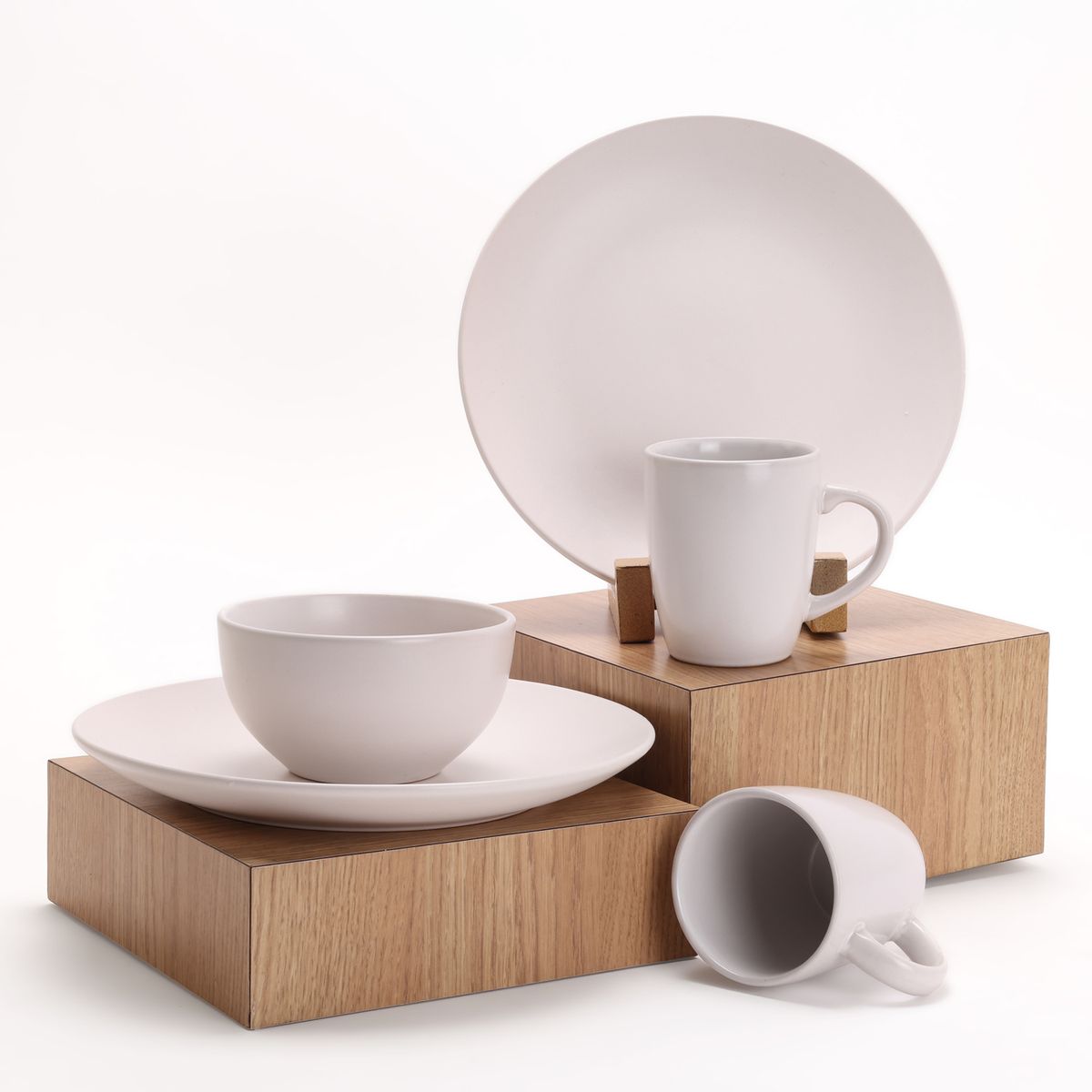 GIBSON - Vajilla Gibson: Cerámica Mate 4 puestos 12 piezas