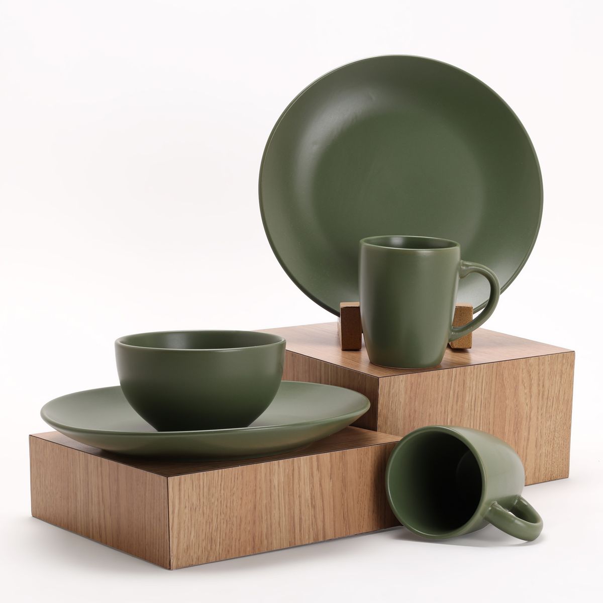 GIBSON - Vajilla Gibson: Cerámica Mate 4 puestos 12 piezas