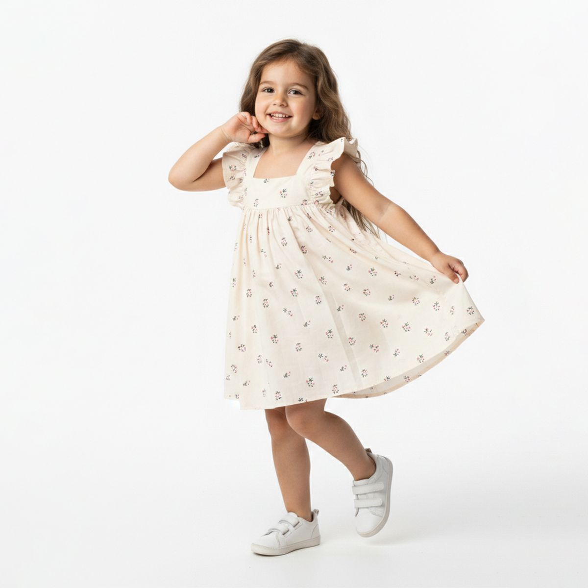 YAMP - Vestido Para Niña Manga corta de Algodón Yamp