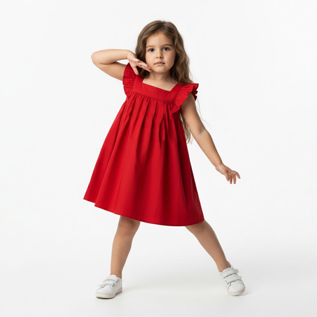 YAMP - Vestido Para Niña Manga corta de Algodón Yamp