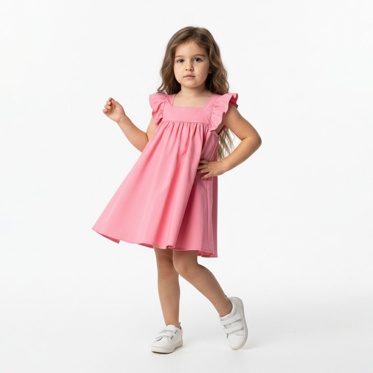 YAMP - Vestido Para Niña Manga corta de Algodón Yamp
