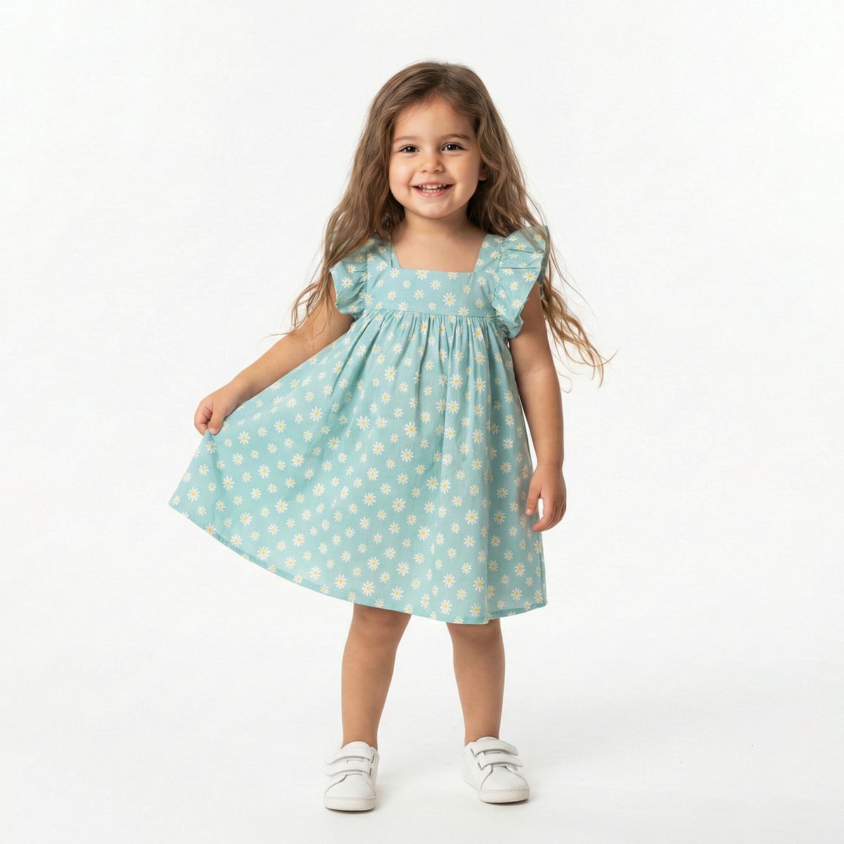 YAMP - Vestido Para Niña Manga corta de Algodón Yamp