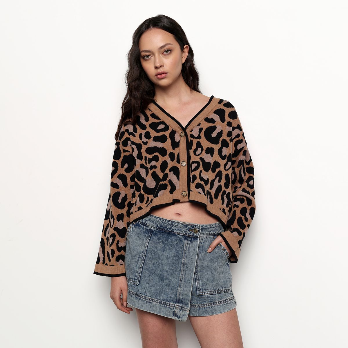 DENIMLAB - Cardigan Mujer Animal print Denimlab