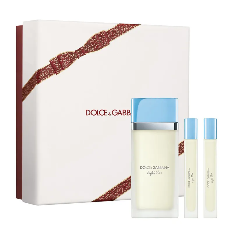 DOLCE&GABBANA - Set de perfume Mujer incluye Dolce&Gabbana Light Blue EDT 100 ml, EDT 10 ml, EDT 10 ml 