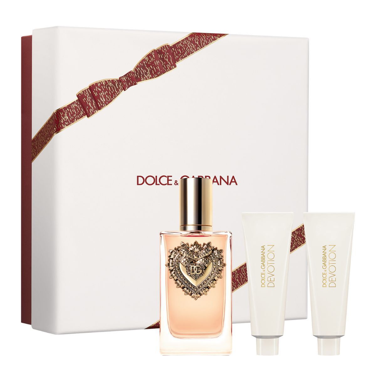 DOLCE&GABBANA - Set de perfume Mujer incluye Dolce&Gabbana Devotion EDP 100 ml, Gel Ducha 50 ml, Crema Hidratante 50 ml 
