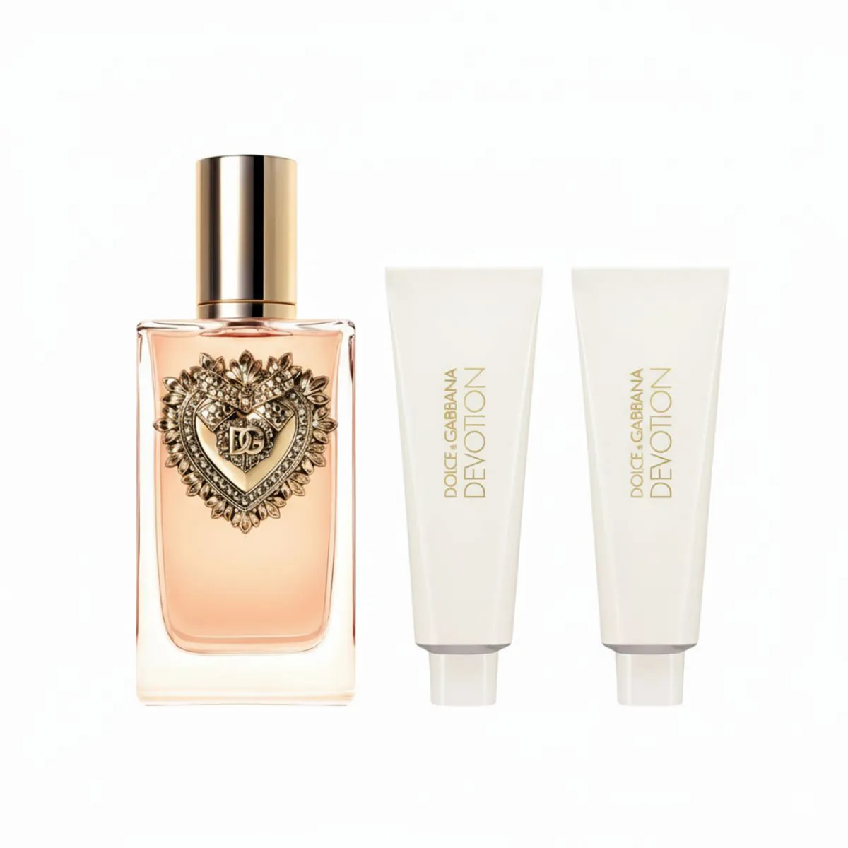 DOLCE&GABBANA - Set de perfume Mujer incluye Dolce&Gabbana Devotion EDP 100 ml, Gel Ducha 50 ml, Crema Hidratante 50 ml 