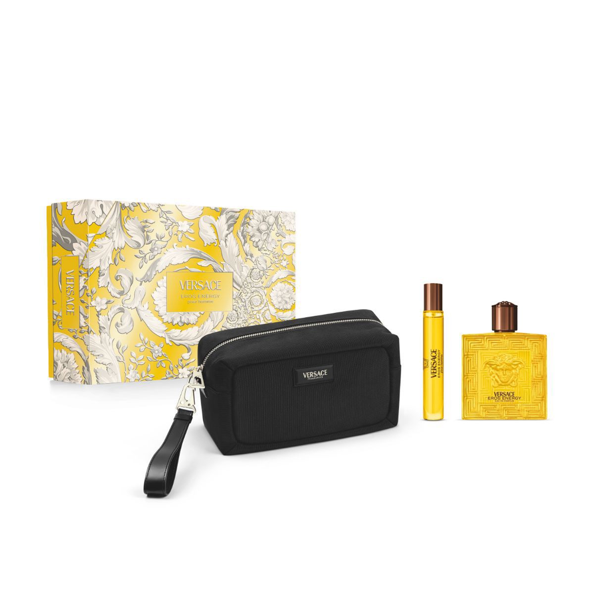 VERSACE - Set de Perfume Hombre incluye Versace Eros Energy Eau de parfum 100 ml , Travel Spray 10 ml , GWP 