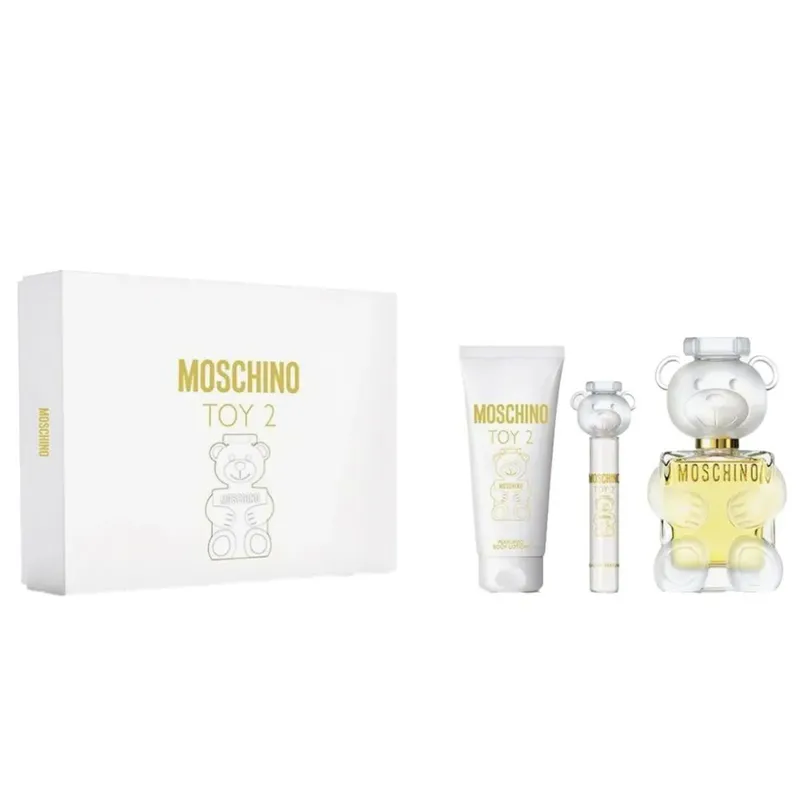 MOSCHINO - Set de perfume Mujer incluye Moschino Toy 2 EDP 100 ml, Body Lotion 100M, Travel Spray 10 ml