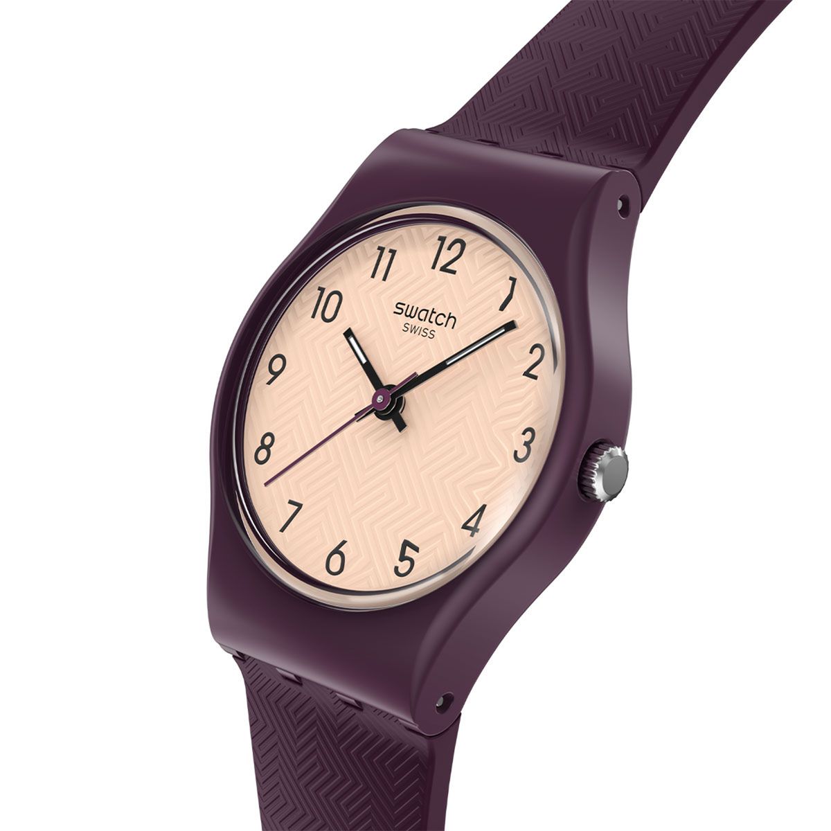 SWATCH - Reloj Swatch Unisex Repeat Chic. Reloj Silicona Morado LR138