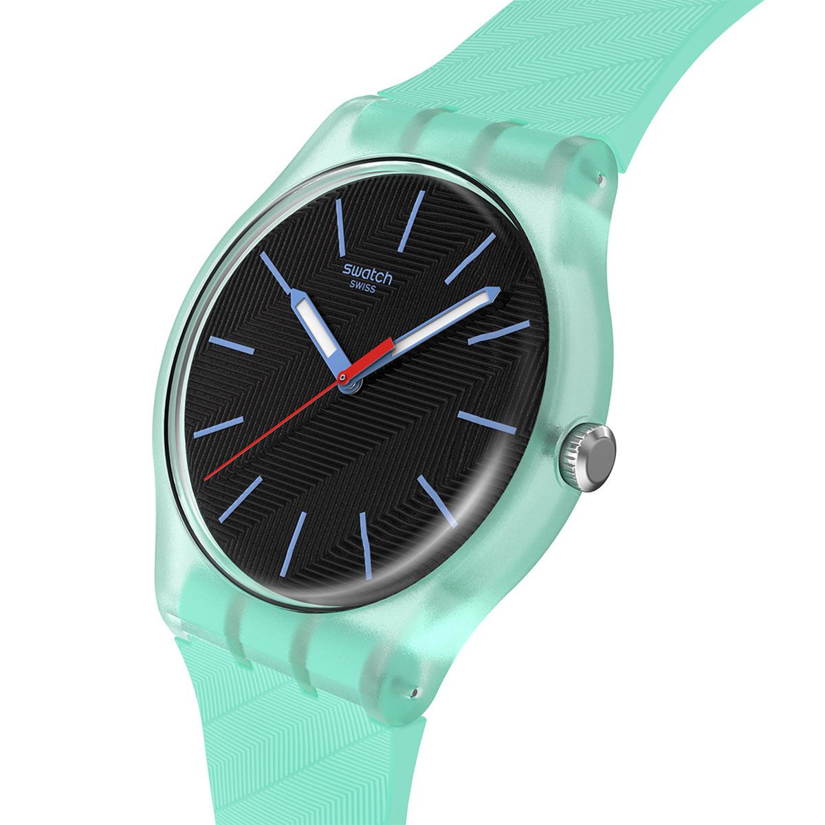SWATCH - Reloj Swatch Unisex Hint Of Mint. Reloj Silicona Verde SO29L103