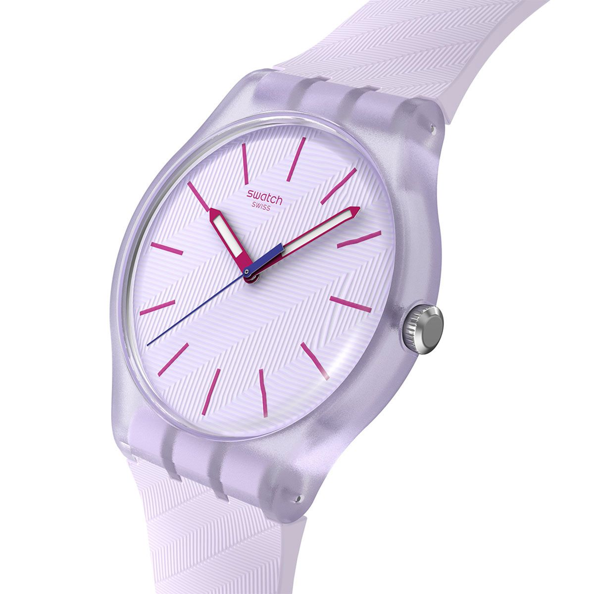 SWATCH - Reloj Swatch Unisex Lavendaze. Reloj Silicona Morado SO29V101