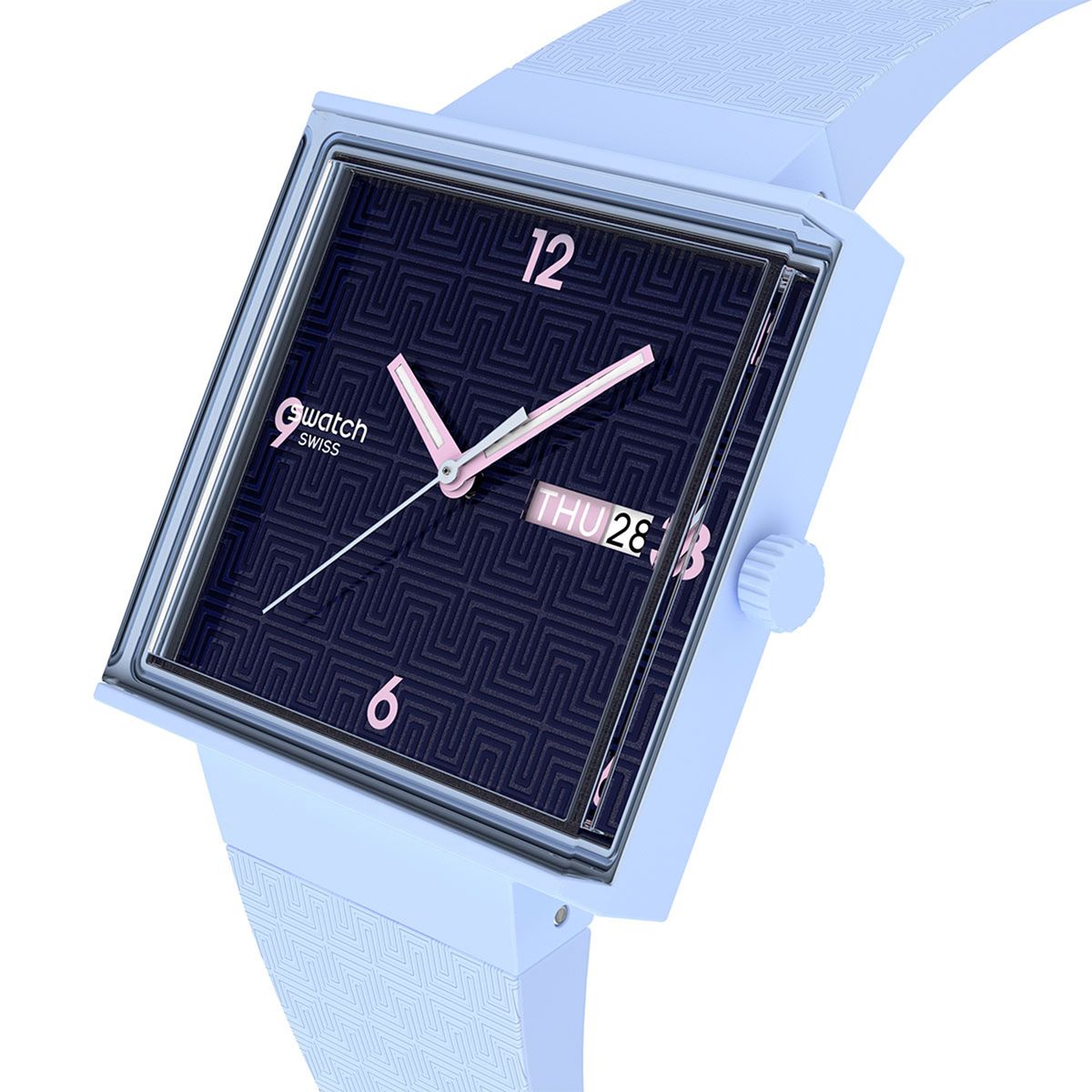 SWATCH - Reloj Swatch Unisex Bright Angle. Reloj Silicona Azul SO34L701