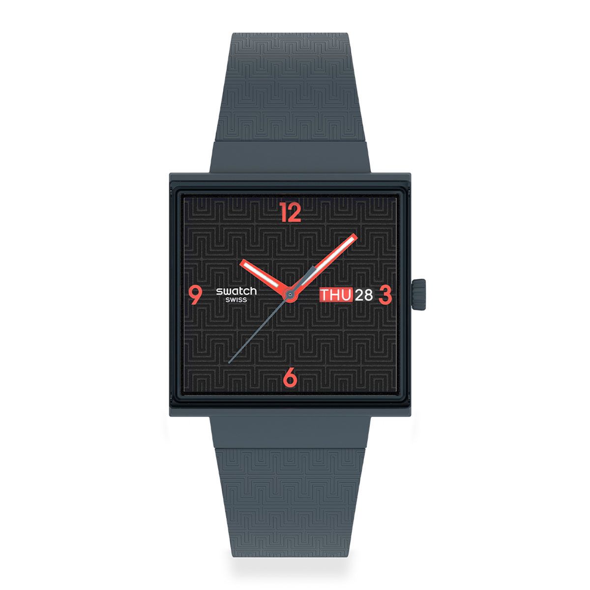 SWATCH - Reloj Swatch Unisex Squared Off. Reloj Silicona Gris SO34M701