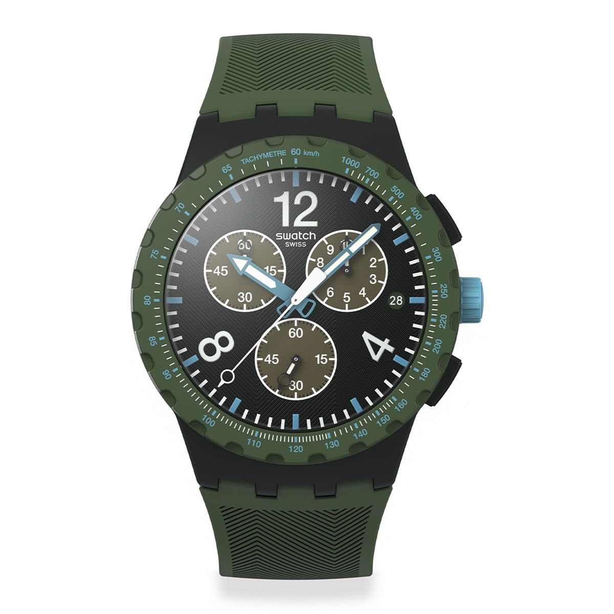SWATCH - Reloj Swatch Unisex Olive Rush. Reloj Silicona Verde SUSB421
