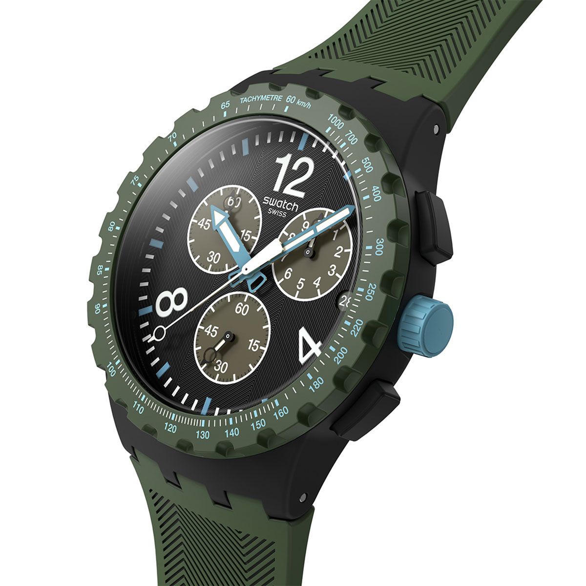 SWATCH - Reloj Swatch Unisex Olive Rush. Reloj Silicona Verde SUSB421