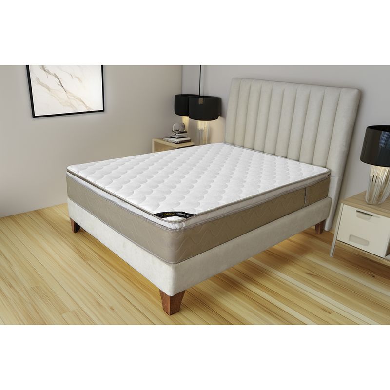 COLCHONES SPRING - Colchón Spring Semidoble Firmeza Media Ortopédico Resortado Selene 120 x 190 cm