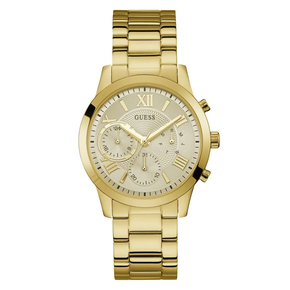 GUESS - Reloj Guess Mujer Solar. Reloj Acero Inoxidable Dorado W1070L2