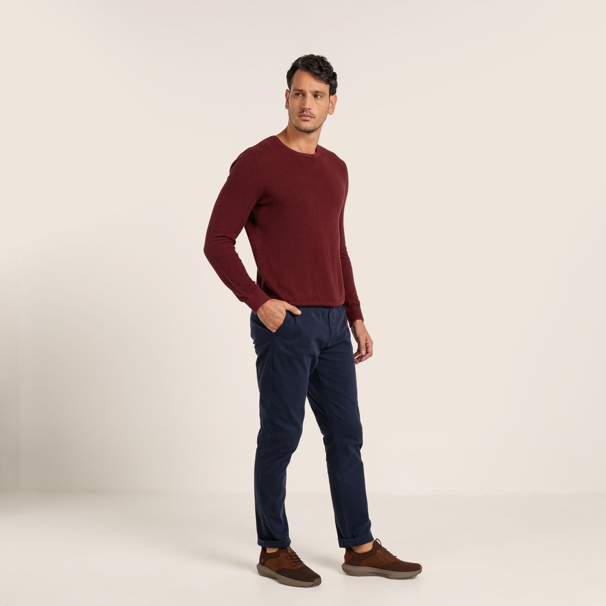 SKECHERS - Tenis Skechers Slip Ins Moda Invader Foxtrot Hombre Cafés