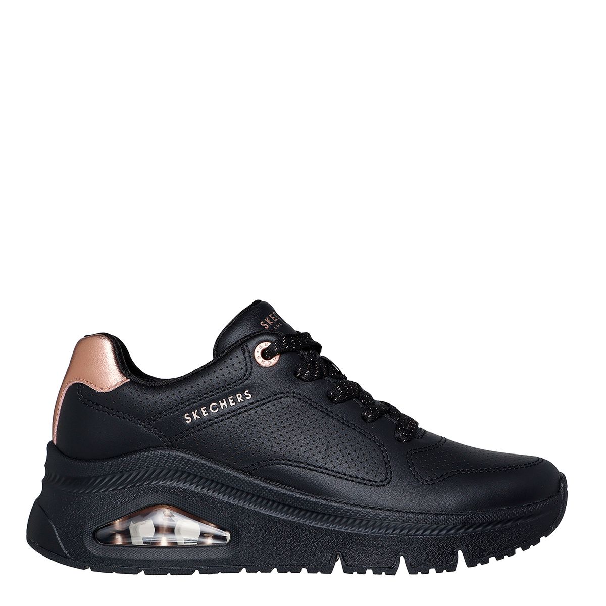 SKECHERS - Tenis Skechers Moda Uno Icon Idolized Mujer Negros