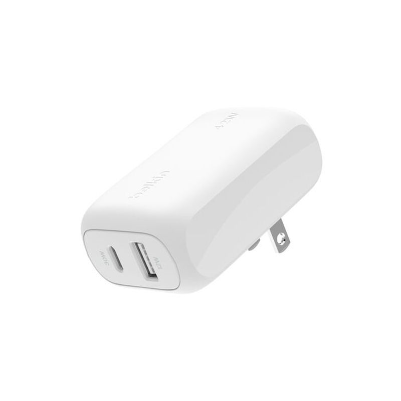 BELKIN - Cargador de Pared Belkin Dual 42W USBC 30W - USBA 12W