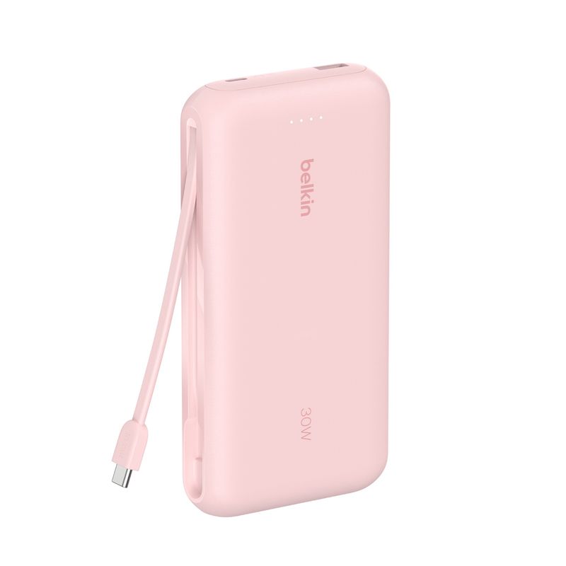 BELKIN - Batería Externa Belkin 20000 mAh 30w Cable USB-C Rosado