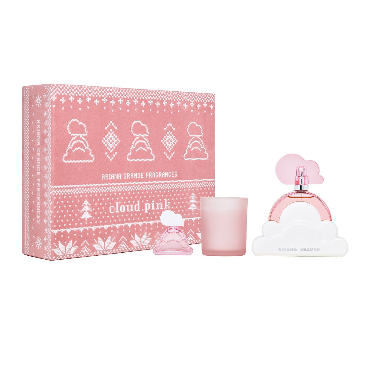 ARIANA GRANDE - Set de Perfume Mujer Ariana Grande Incluye Cloud Pink Eau parfum 100 ml + luxe Mini + Candle 