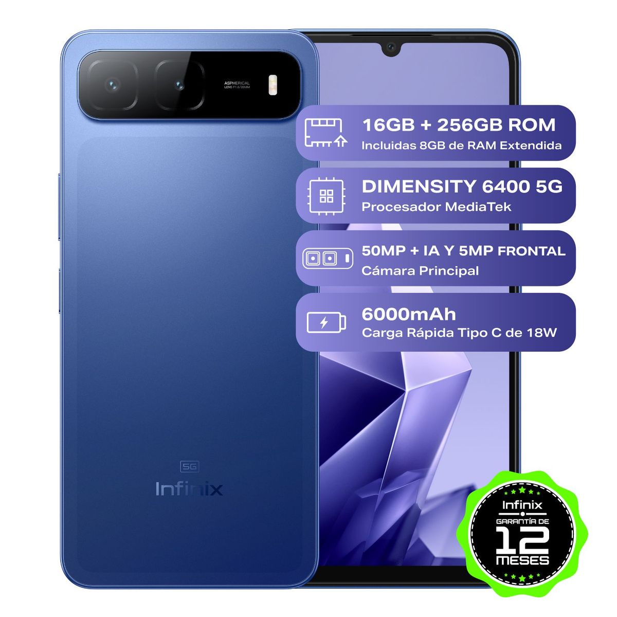 INFINIX - Celular | Infinix Hot 60i | 5G  |256 GB | 8GB RAM