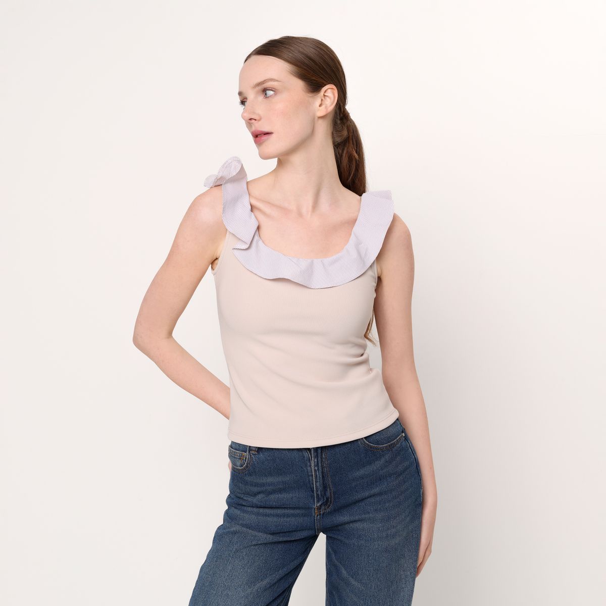 BASEMENT - Blusa Mujer con Boleros Sin mangas Basement